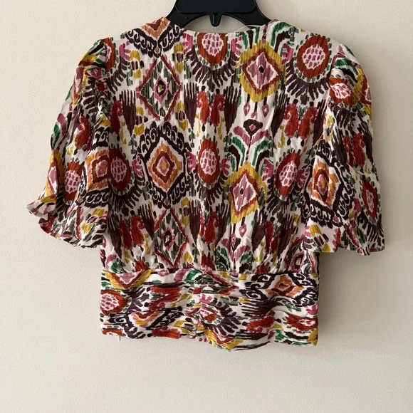 Zara Colorful Geometric Print Blouse - Picture 2 of 10